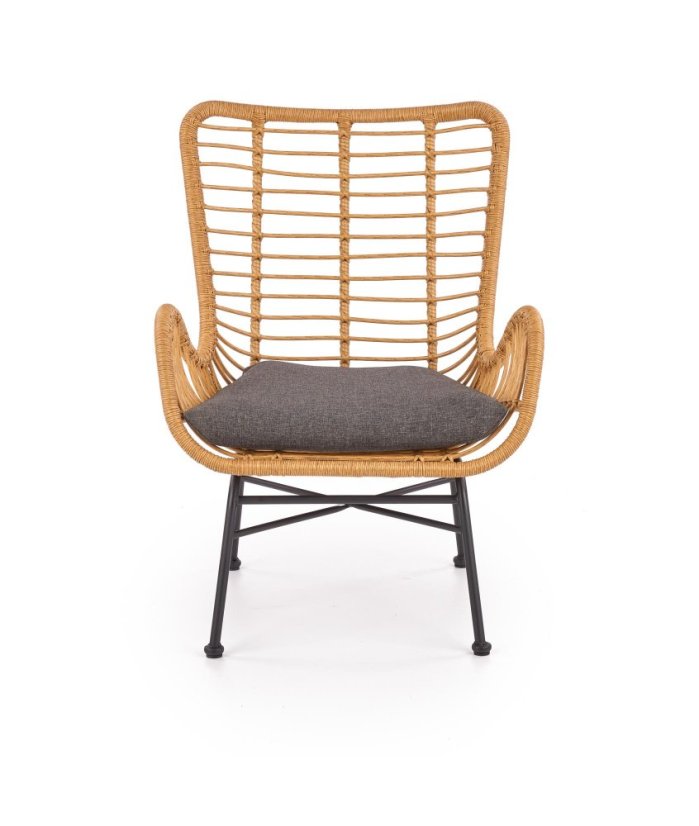 Kreslo IKARO prírodné/sivé