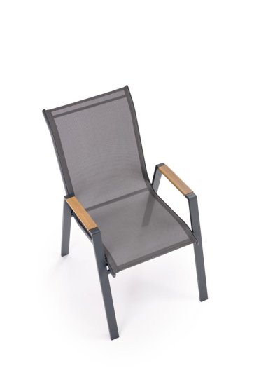 Kovové zahradní křeslo HOVER šedá / antracit