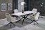Rozkladací jedálenský stôl VITORINO 160(220)x90 biely mramor/čierna
