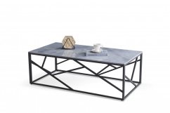 Konferenčný stolík UNIVERSE 2 sivý mramor/čierny