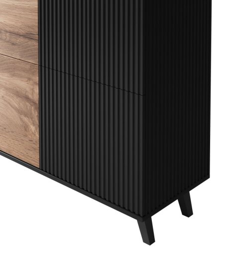 Komoda RANDOM KM-2 dub wotan/černá