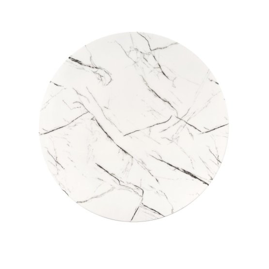 Kulatý jídelní stůl RAYMOND 2 100 bílý mramor/zlatý