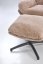 Čalouněné křeslo PESTO s podnožkou béžové