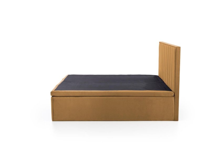 Kontinentální postel ASENTO 160x200 hořčicová