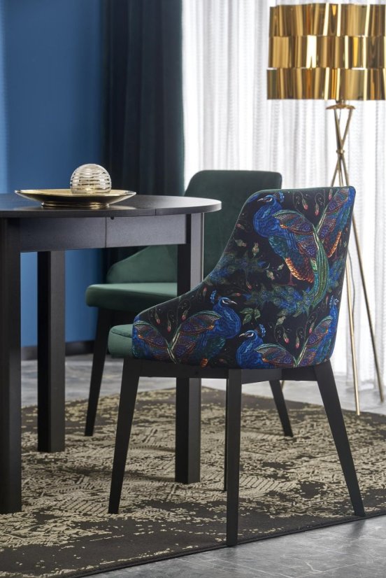 Rozkládací jídelní stůl RINGO 102(142)x102 černý