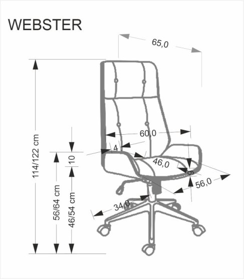 Kancelářská židle WEBSTER ořech/béžová