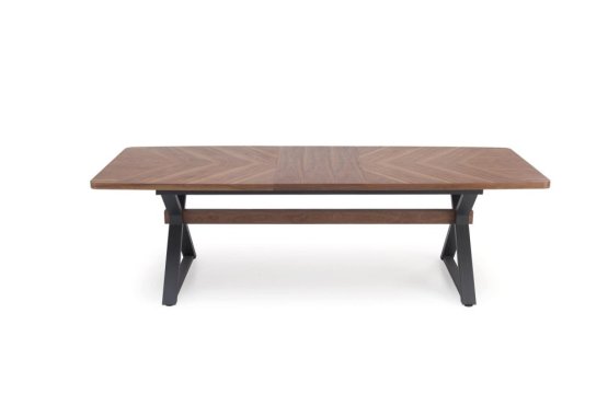 Rozkladací jedálenský stôl BARON 200(350)x100 orech/čierna