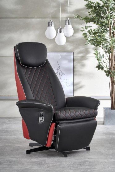 Relaxačné kreslo CAMARO čierne/červené