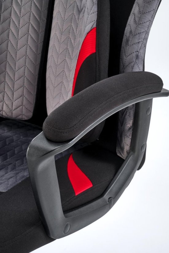 Herné kreslo JENSEN čierne/sivé