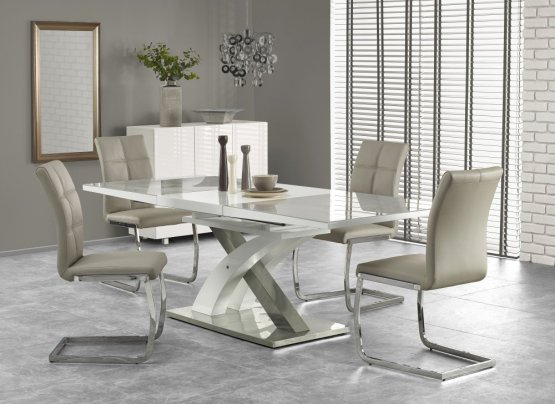 Rozkládací jídelní stůl SANDOR 2 160(220)x90 šedý