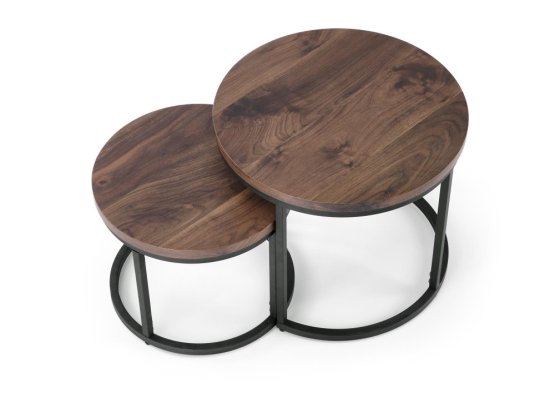 Konferenčný stolík OREO - sada 2 ks orech/čierny