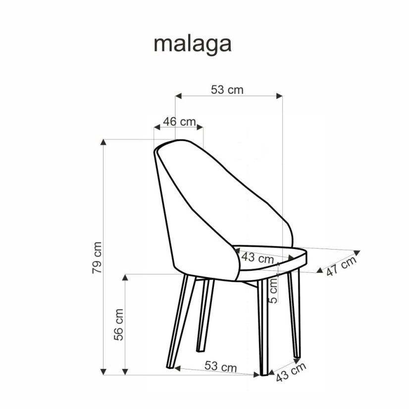 Jedálenské kreslo MALAGA škoricové