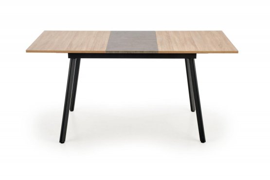 Rozkladací jedálenský stôl ALBON 120(160)x80 dub sonoma/čierny
