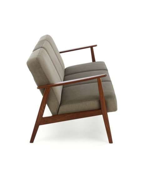 Trojmiestna pohovka MILANO 3S zelená/tmavý orech