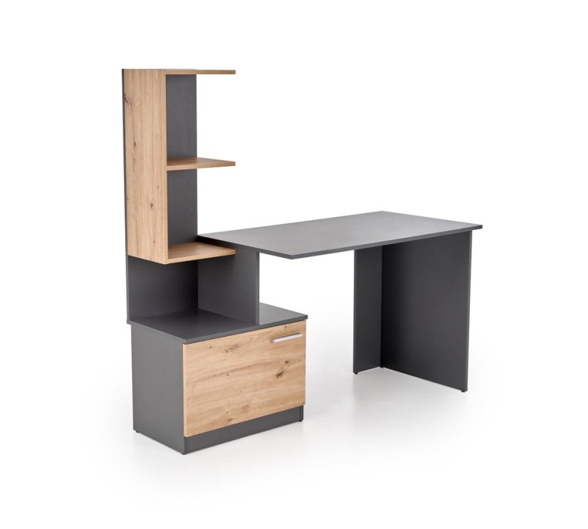 Písací stôl MISO grafit/dub artisan