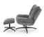 Čalúnené kreslo PESTO s podnožkou sivé