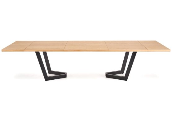 Rozkladací jedálenský stôl MASSIVE 2 160(250)x90 dub prírodný/čierna