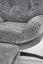 Čalúnené kreslo PESTO s podnožkou sivé