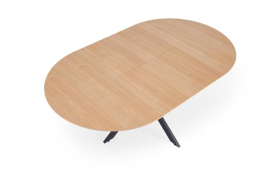 Okrúhly rozkladací jedálenský stôl ACORD dub prírodný/čierna