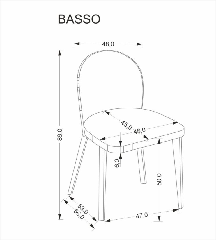 Jedálenská stolička BASSO orech svetlý/béžová