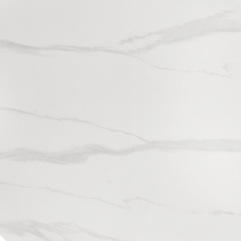 Okrúhly jedálenský stôl EDGAR 2 biely mramor/čierny