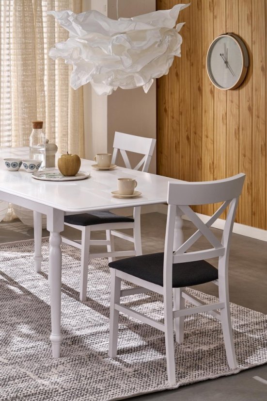 Rozkládací jídelní stůl NELSON 160(200)x90 bílá