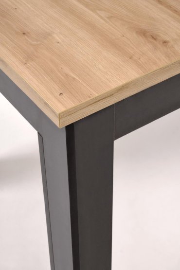 Rozkladací jedálenský stôl GIZMO 120(160)x75 dub artisan / čierna