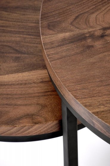 Konferenčný stolík OREO - sada 2 ks orech/čierny