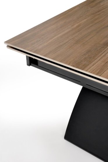 Rozkladací jedálenský stôl HILARIO 180(260)x90 orech/čierna