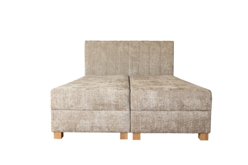 Kontinentální postel LARGO s úložným prostorem a matrací 160×200 béžová