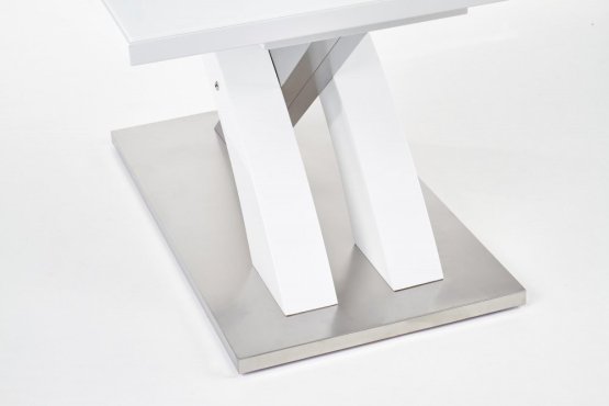 Rozkladací jedálenský stôl SANDOR 2 160(220)x90 biely
