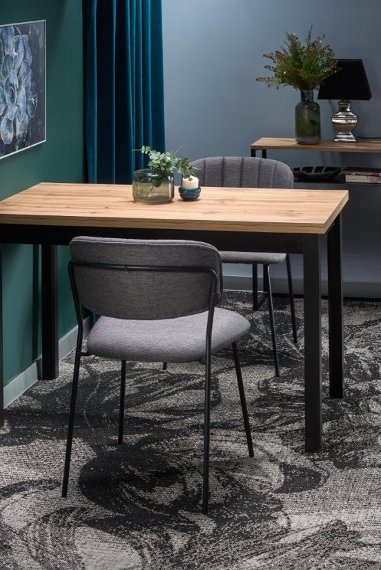 Jedálenský stôl COBALT 120x68 dub wotan/čierny