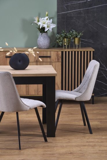 Rozkládací jídelní stůl BAGIO 120(160)x80 dub artisan/černý