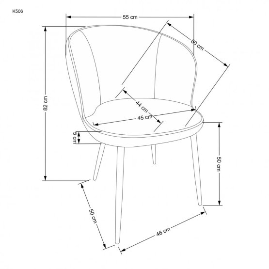 Jedálenská stolička / kreslo K506 viacfarebná