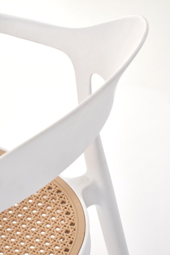 Židle K530 bílá/přírodní