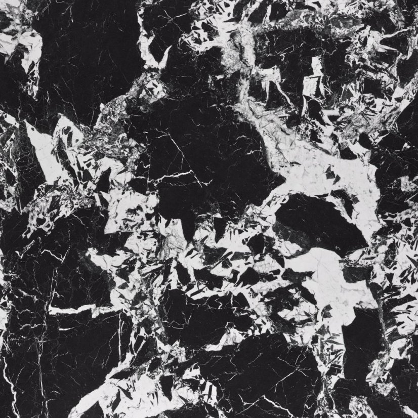 Kulatý jídelní stůl MANUEL černý mramor