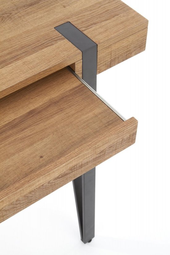 Písací stôl B39 čierny/orech medový