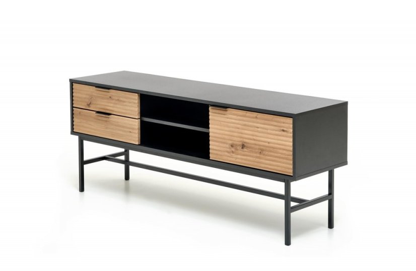 Televizní stolek MURANO dub artisan/černý