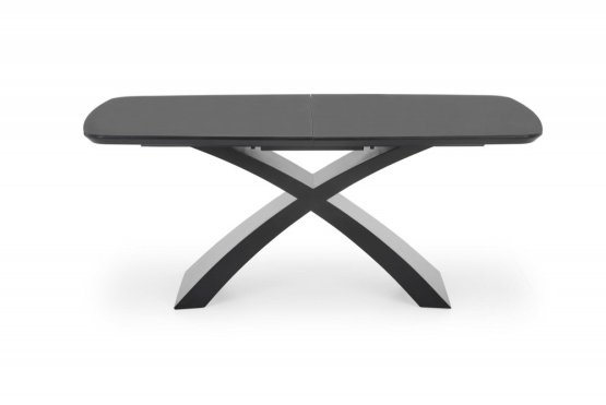 Rozkladací jedálenský stôl SILVESTRO 180(220)x89 tmavo sivý/čierny