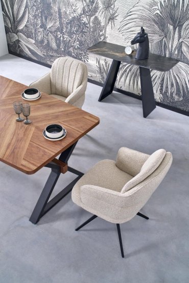 Rozkladací jedálenský stôl BARON 200(350)x100 orech/čierna