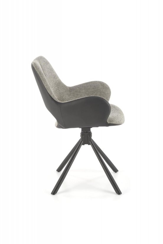 Otočná stolička / kreslo K494 sivá/čierna