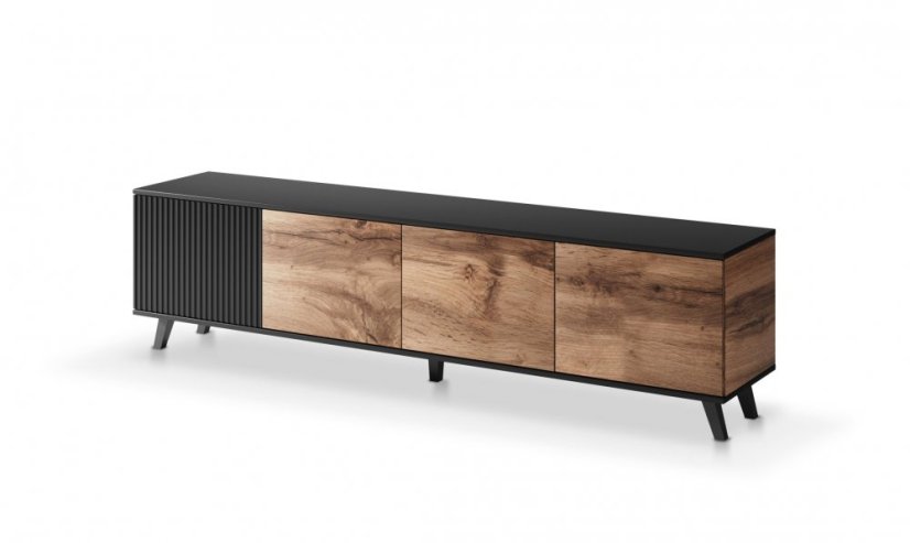 Televizní stolek RANDOM 3 dub wotan/černý