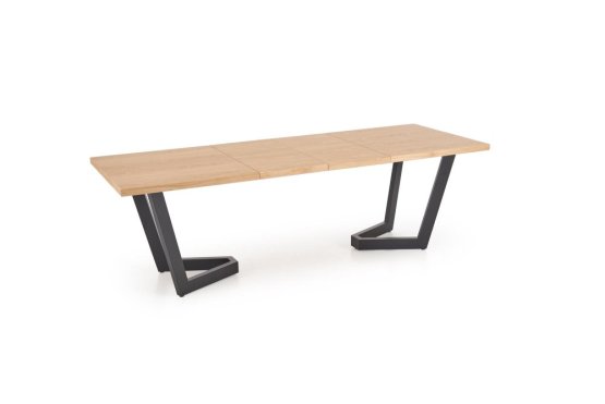 Rozkladací jedálenský stôl MASSIVE 2 160(250)x90 dub prírodný/čierna