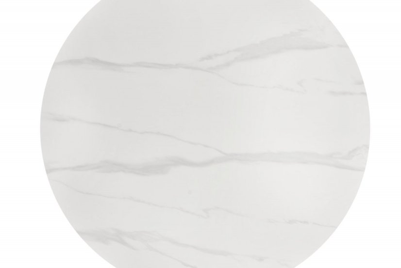 Okrúhly jedálenský stôl EDGAR 2 biely mramor/čierny