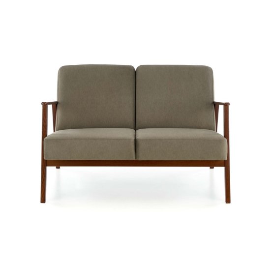 Dvojmiestna pohovka MILANO 2S zelená/tmavý orech