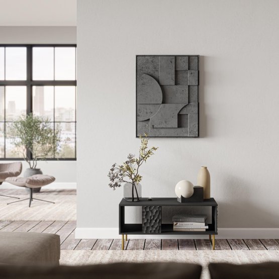 Konferenční stolek BULLET černý/zlatý