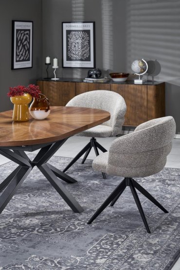 Rozkladací jedálenský stôl JASON 180(300)x100 orech / čierny