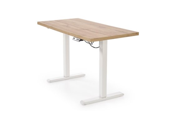 Výškovo nastaviteľný písací stôl B54 dub artisan/biela