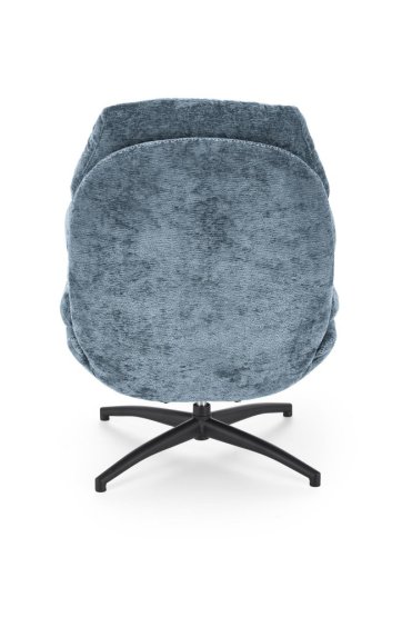 Kreslo DARIO s podnožkou modré