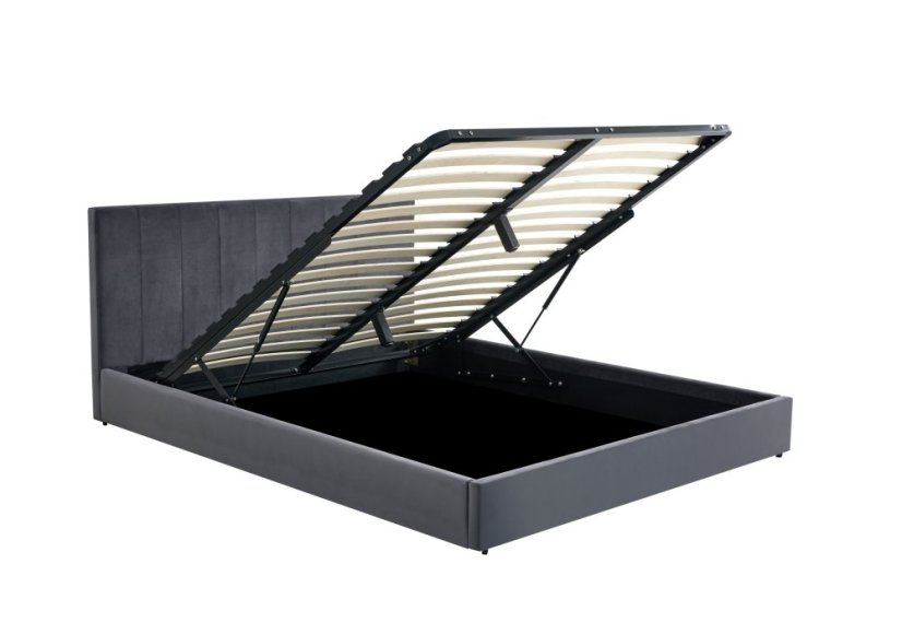 Čalúnená posteľ KATARINA 160x200 sivá